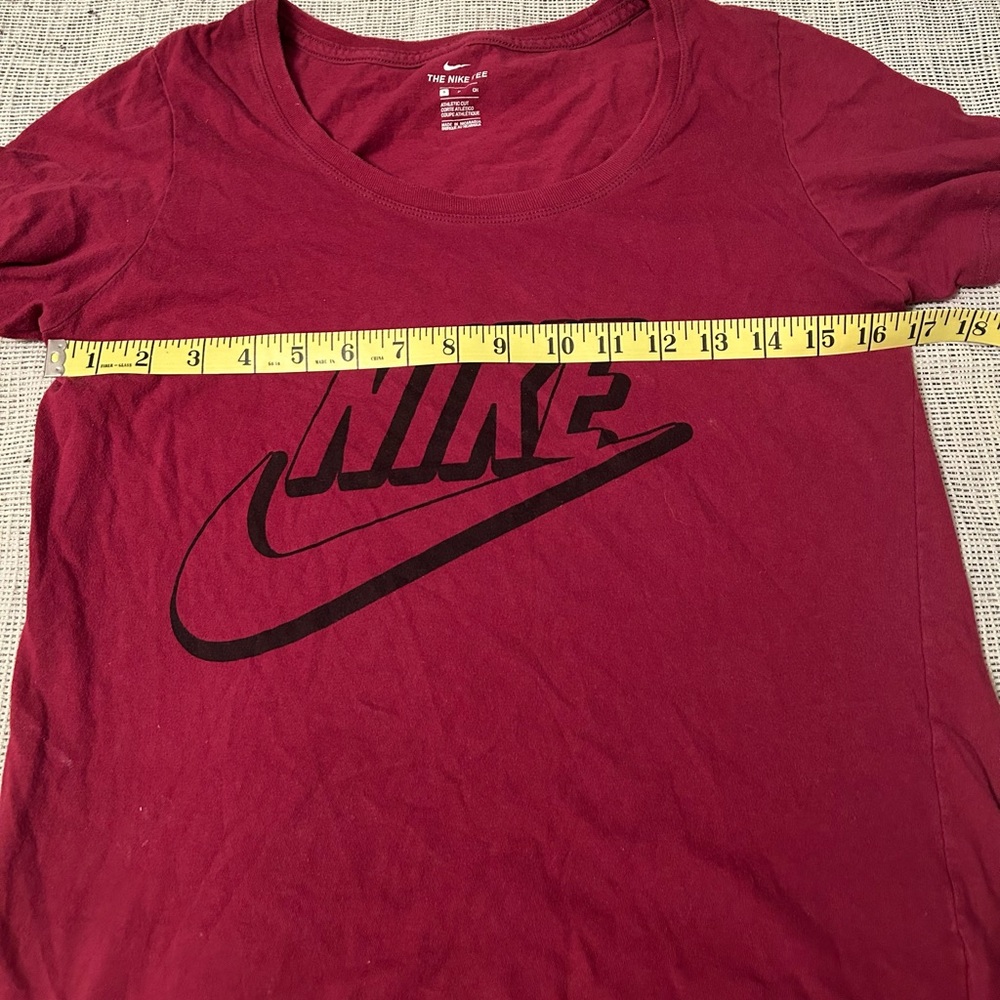 Nike Women's Burgundy Short Sleeve Tee - Picture 3 of 4